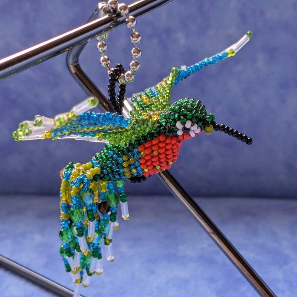 Beaded Hanging Hummingbird - Picture 2 of 7